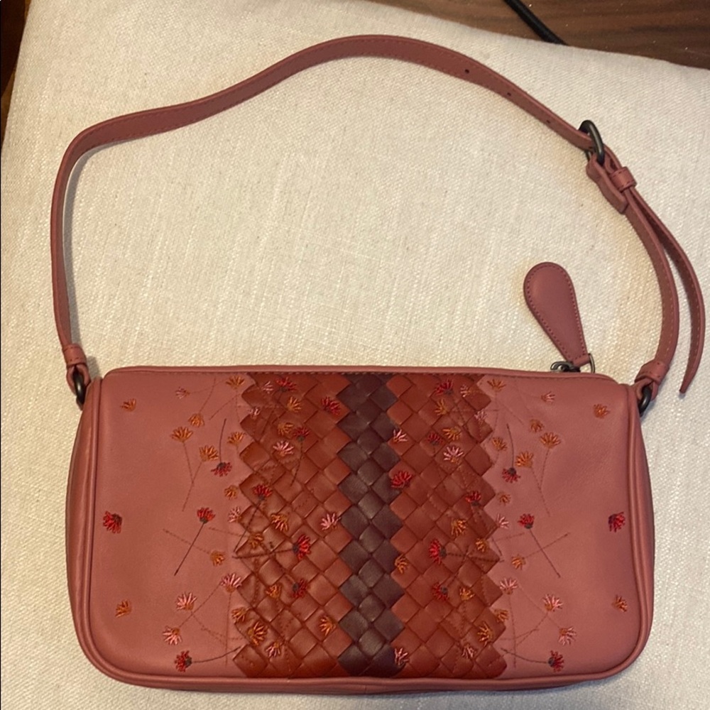 Bottega Veneta Pink and Brown Shoulder Bag